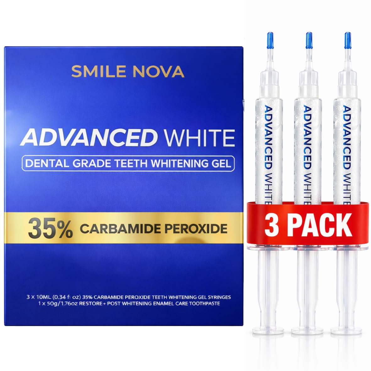 SMILE NOVA frente del empaque mostrando el kit profesional y beneficios