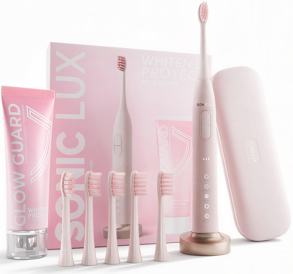 SMILE NOVA cepillo Sonic Lux Pink frontal elegante y fácil manejo