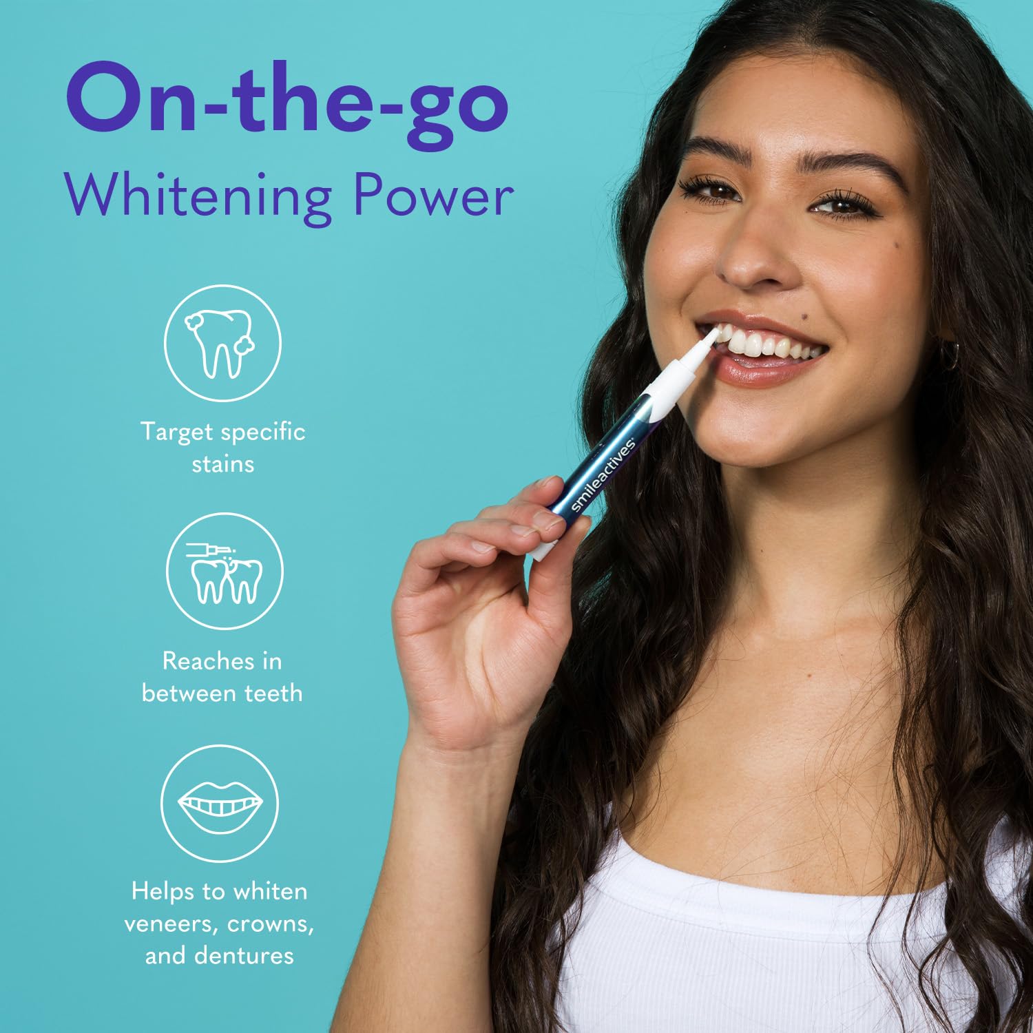 smileactives punta de pincel aplicadora para precisión y control