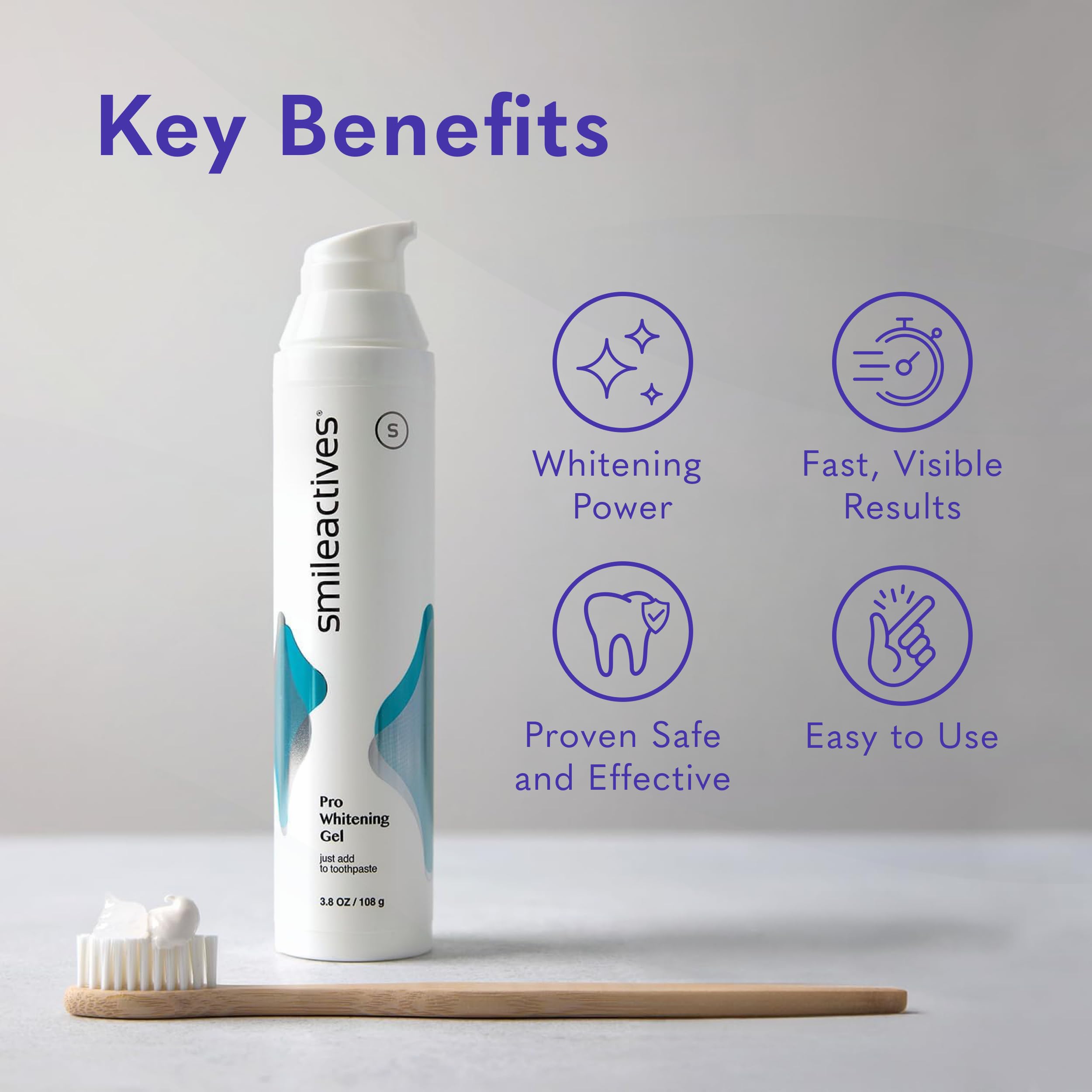 smileactives gel mezclado con pasta dental demostrando transformación blanqueadora