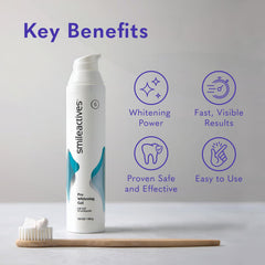 smileactives gel mezclado con pasta dental demostrando transformación blanqueadora