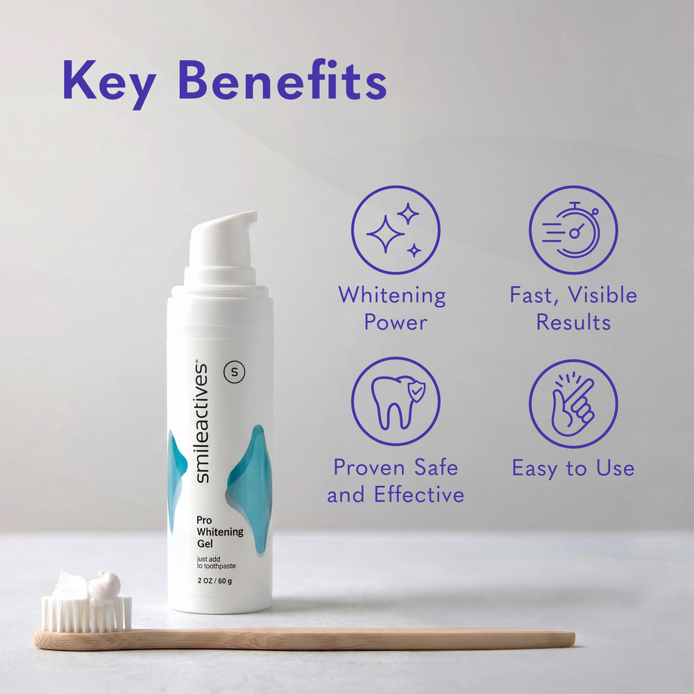 Smileactives mezclado con pasta dental listo para cepillar y potenciar blancura