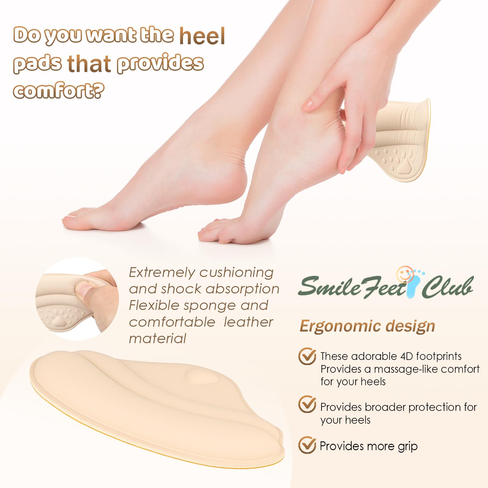 SmileFeet Club comparación de tamaño con una mano, forma compacta y discreta