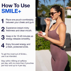 Lata Smile+ en mano para comparar tamaño y portabilidad del envase