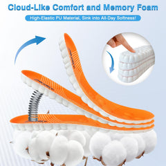 Smilesky plantillas colocadas en zapatillas demostrando uso cómodo diario
