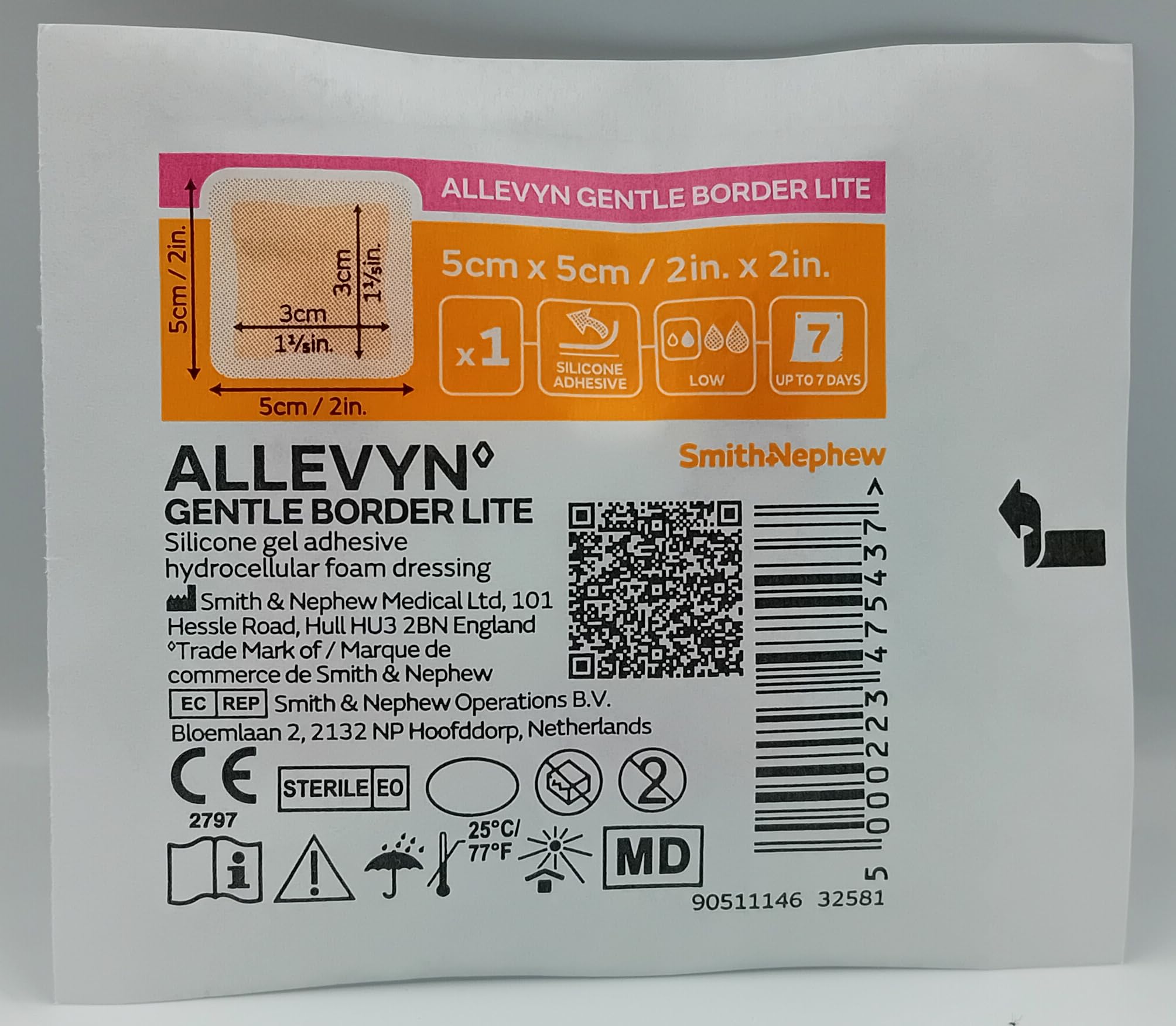 Smith & Nephew detalle del núcleo de espuma del apósito, absorción controlada