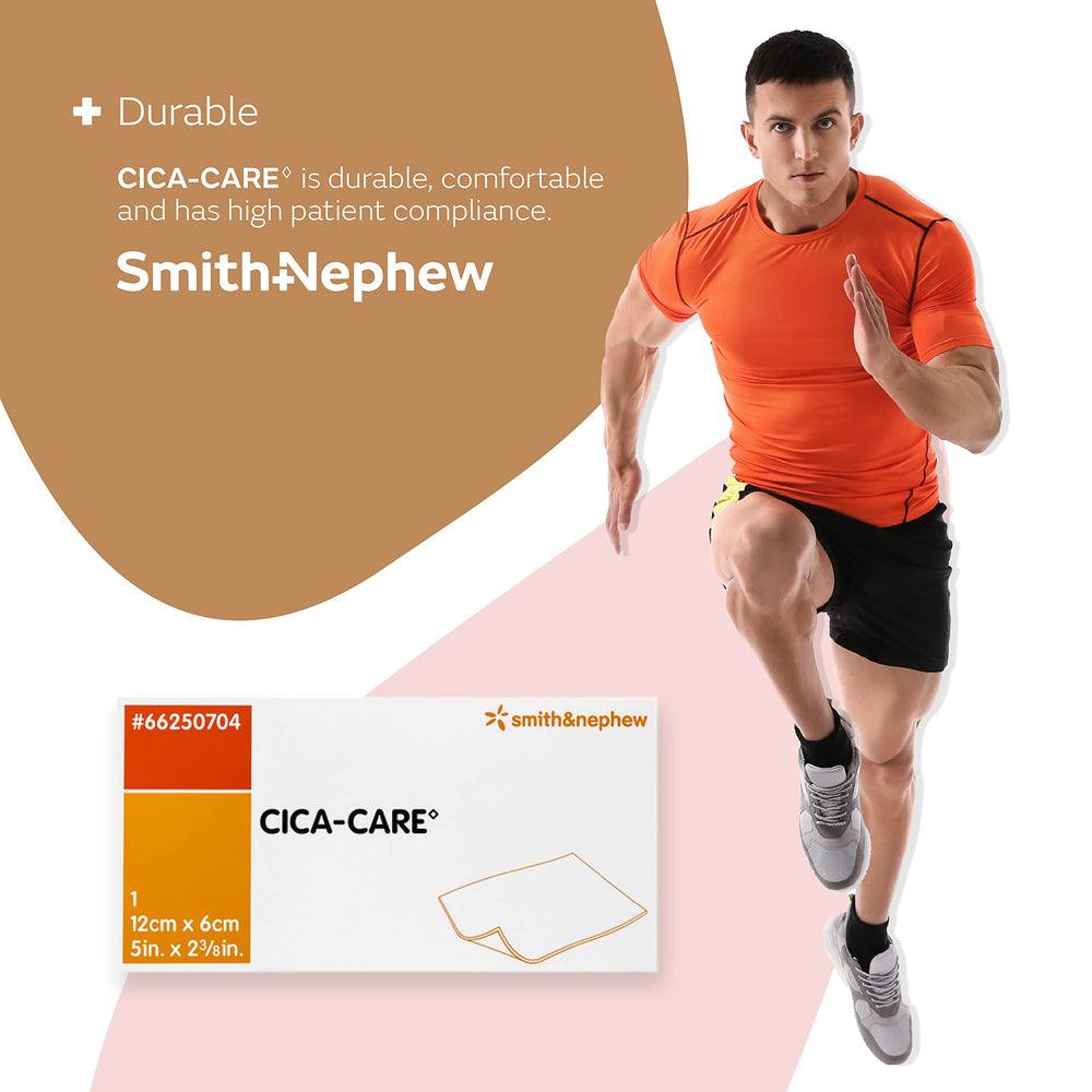 Smith & Nephew lámina junto a regla para comparar tamaño y planificar corte