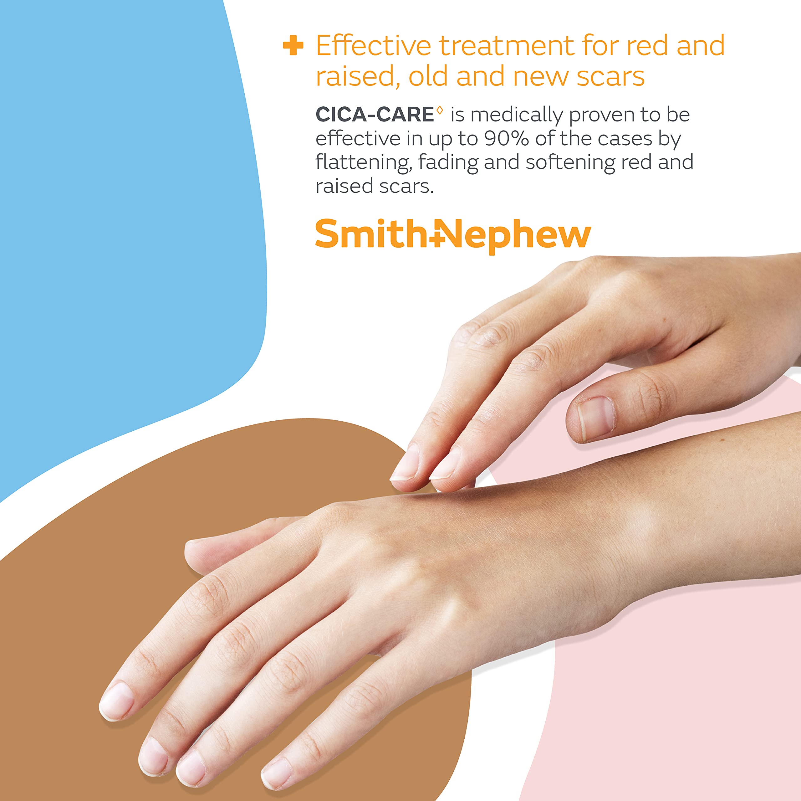 Smith & Nephew lámina aplicada en brazo demostrando uso diario y discreción