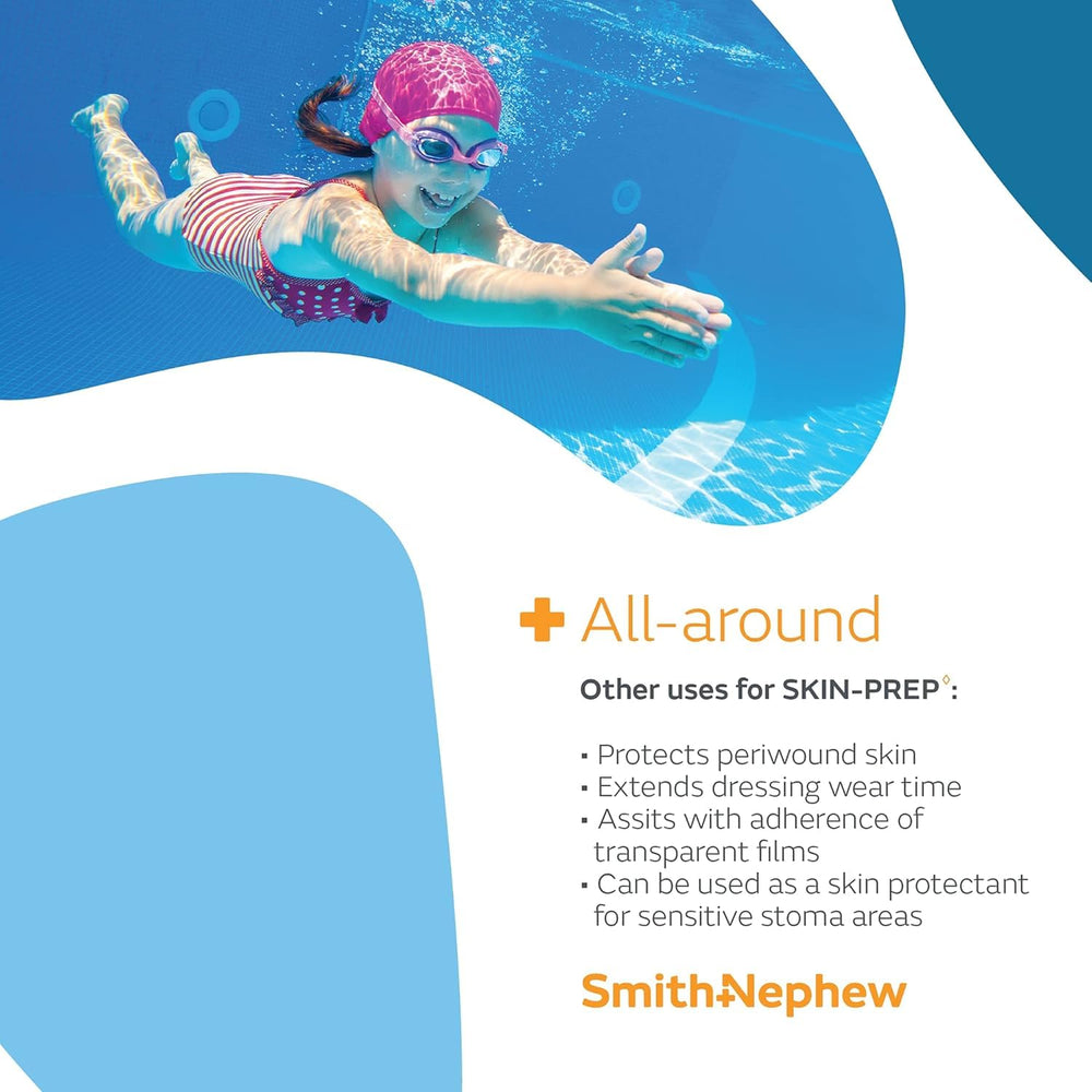 Smith & Nephew mano sosteniendo toallita ideal para transporte y uso