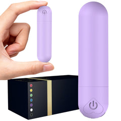 Smmgqeee masajeador frontal morado, compacto y portátil para comodidad rápida