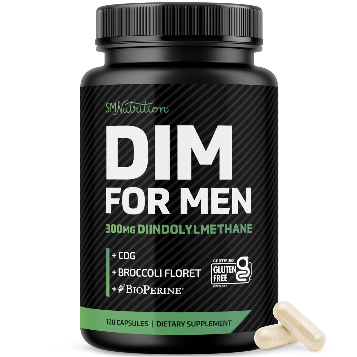 SMNutrition frasco frontal mostrando etiqueta y beneficios claros
