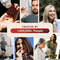 SMNutrition suplemento sobre mesa con persona activa, complemento diario