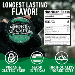 SMOKEY MOUNTAIN lata en mano para comparar tamaño y porción visual