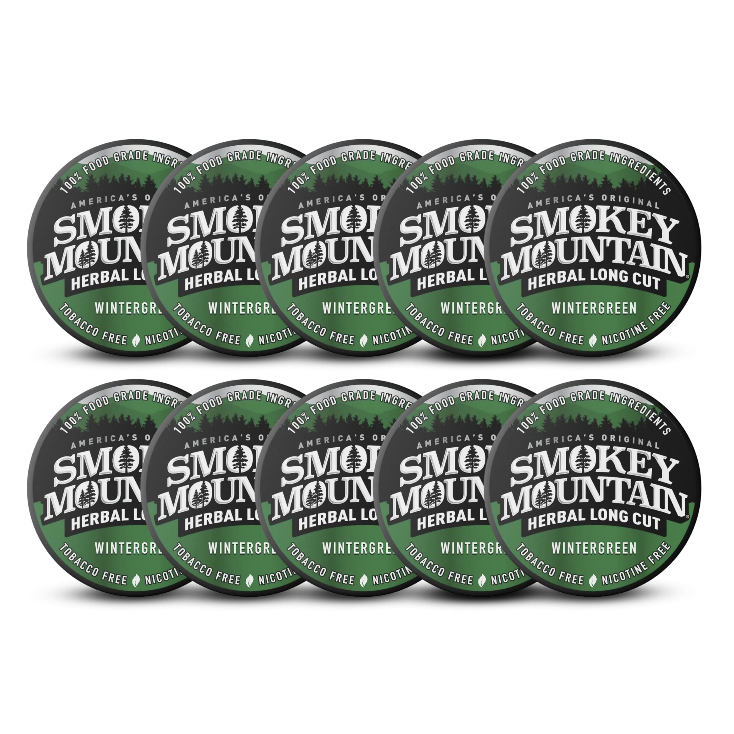 SMOKEY MOUNTAIN lata frontal wintergreen mostrando diseño y frescura