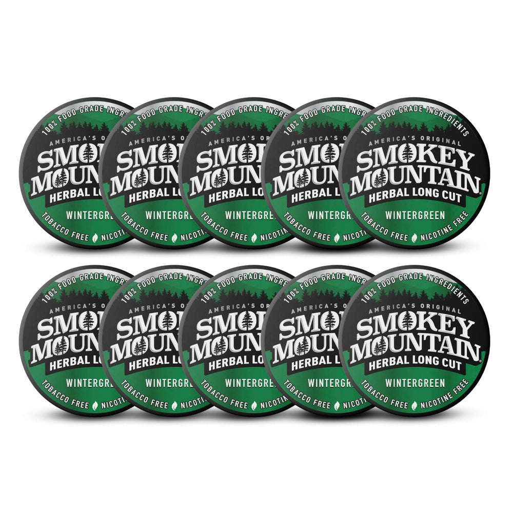 SMOKEY MOUNTAIN lata frontal wintergreen mostrando diseño y frescura