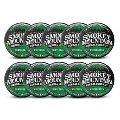 SMOKEY MOUNTAIN lata frontal wintergreen mostrando diseño y frescura