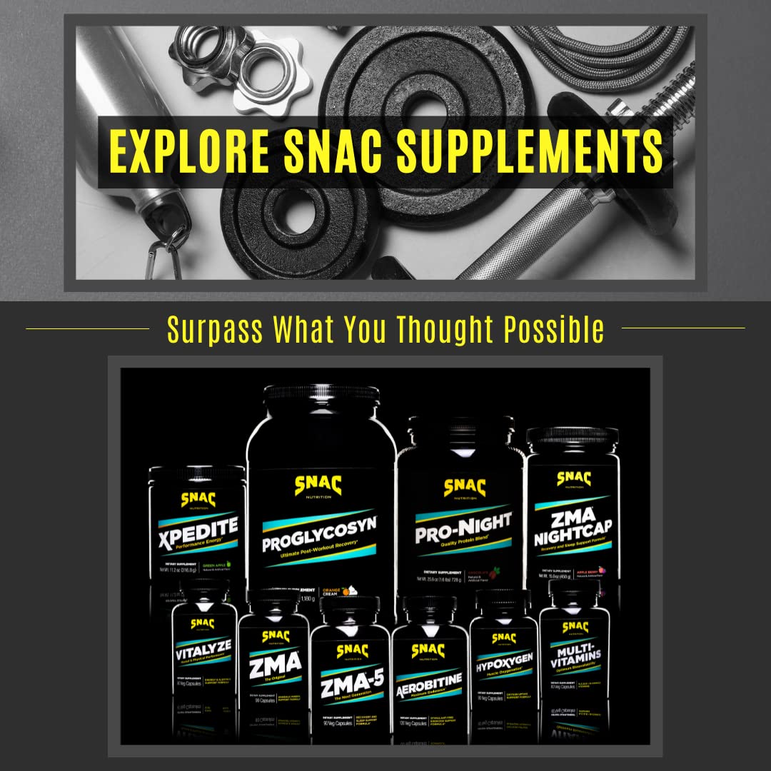 SNAC ZMA-5 frasco junto a equipo de gimnasio, apoyo a rutina activa