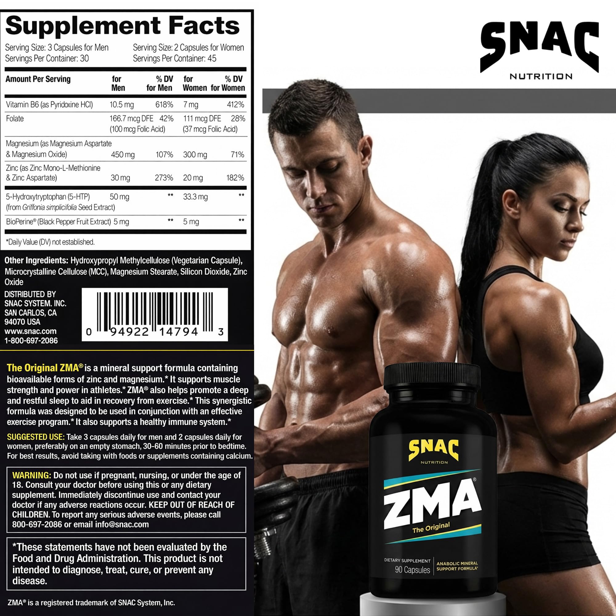 SNAC etiqueta nutricional clara que facilita información de ingredientes