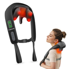 Snailax vista frontal del masajeador portátil con ajuste cómodo