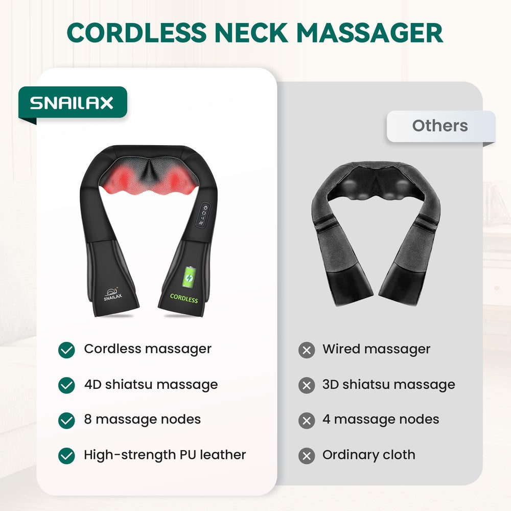 Snailax nodos shiatsu en primer plano para masaje profundo