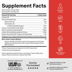 Snap Supplements frasco junto a una regla para comparar tamaño y porciones