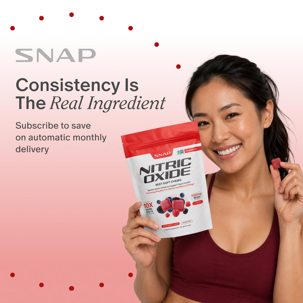 Snap Supplements imagen de CoQ10 y acai indicando soporte antioxidante