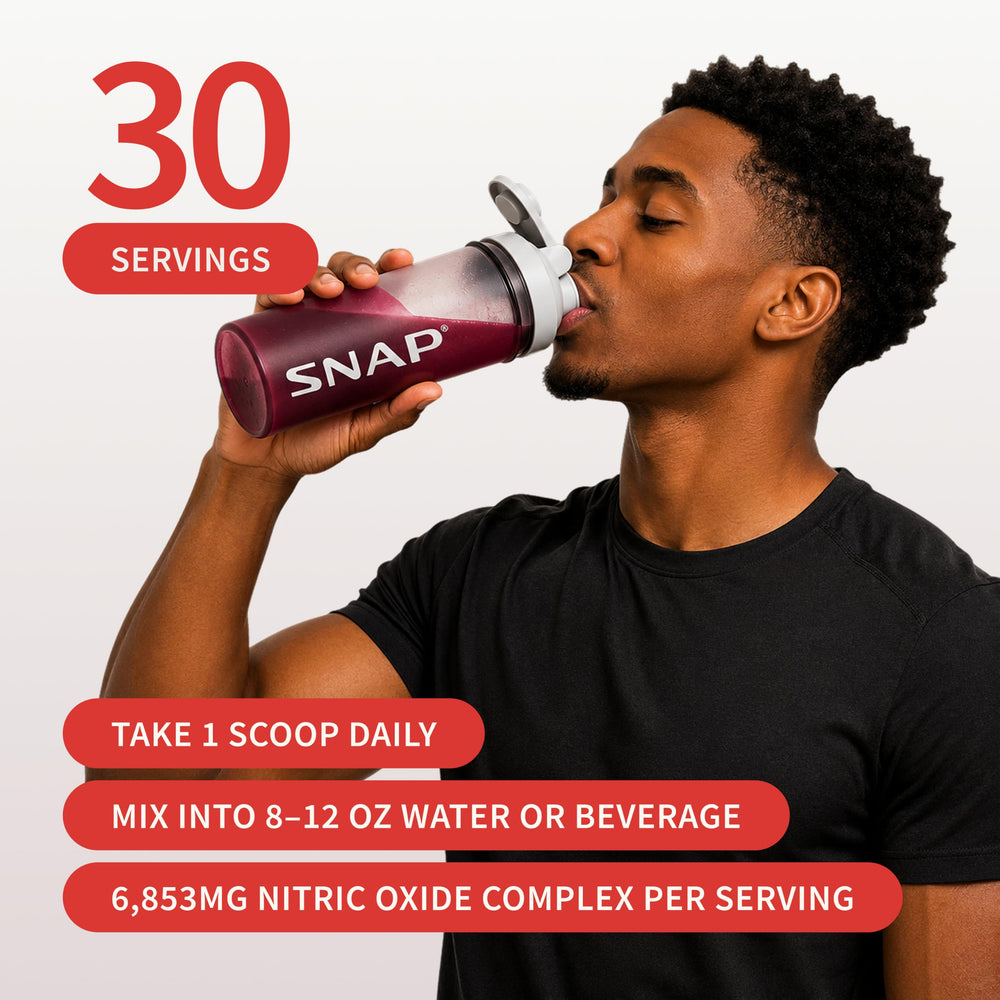Snap Supplements etiqueta con lista de ingredientes y certificaciones, transparencia