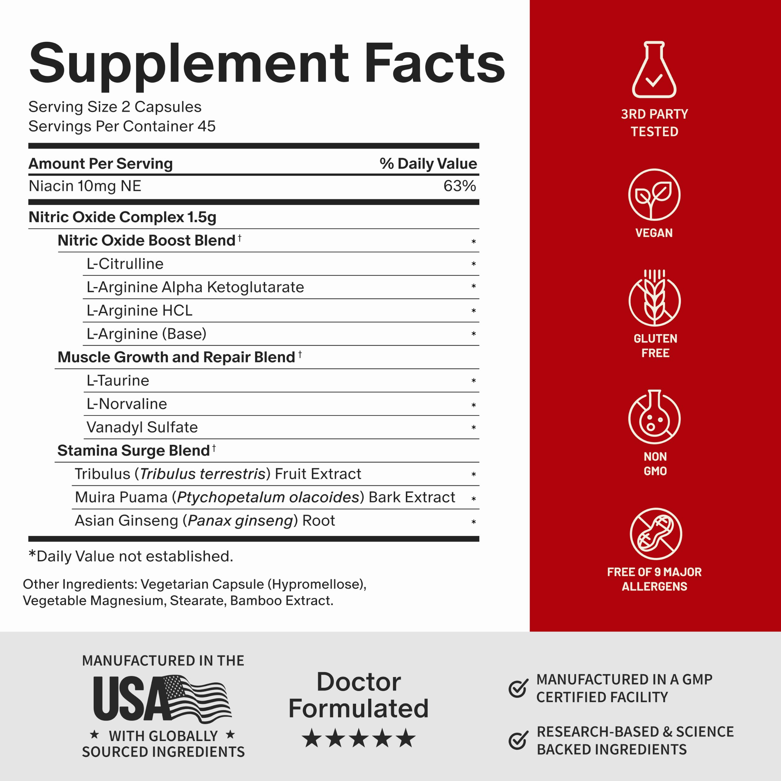 Snap Supplements etiqueta con tabla nutricional clara, transparencia
