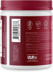 Comparación de tamaño del envase Heart Beets de Snap Supplements con una mano para referencia