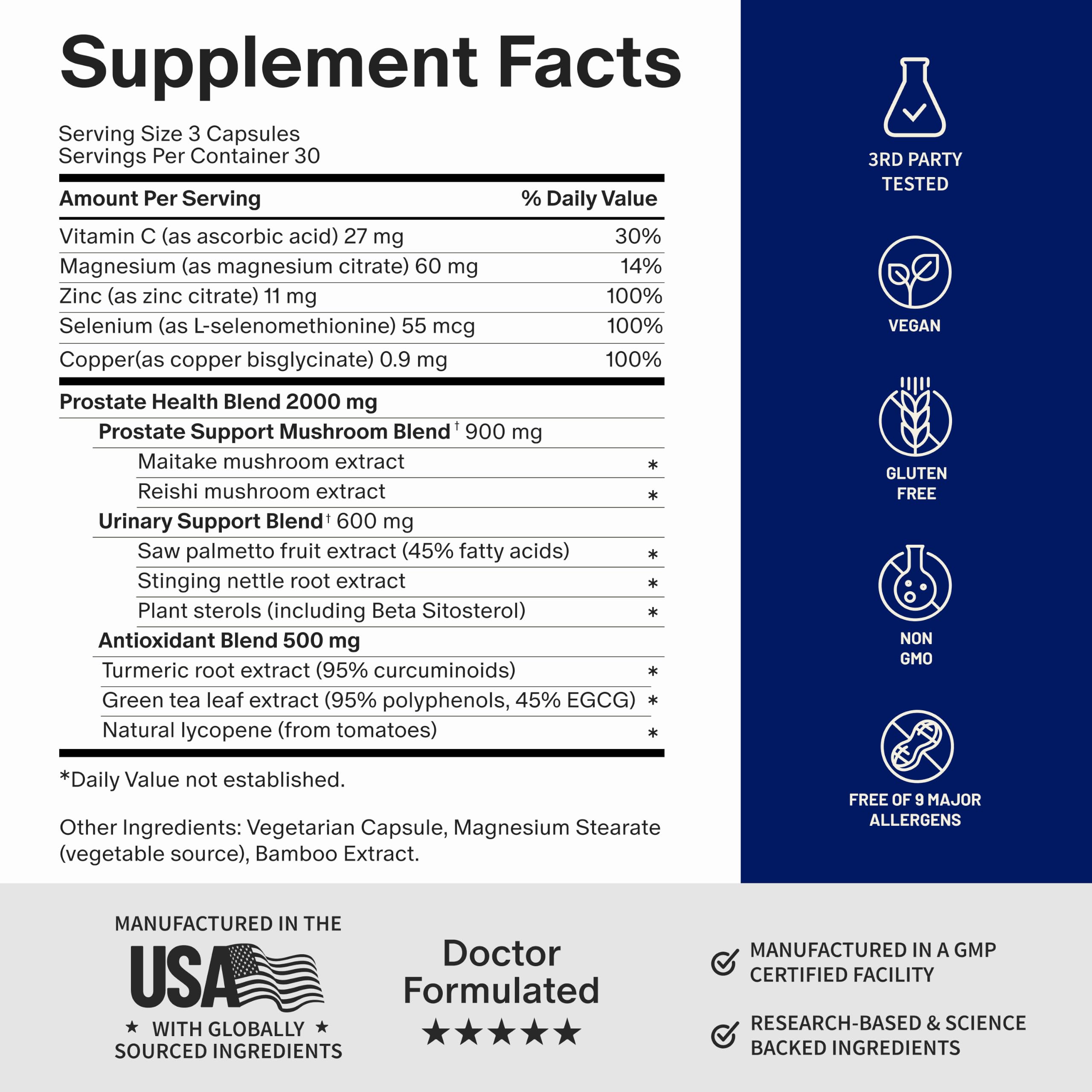 Snap Supplements ingredientes clave como L-Citrullina y Saw Palmetto visibles