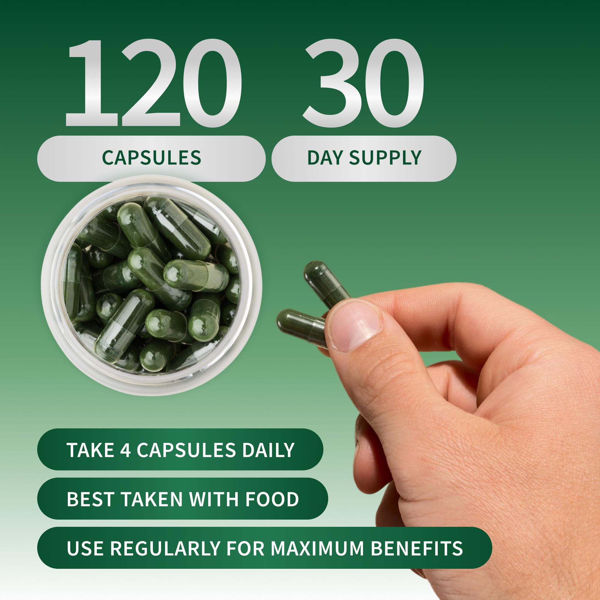 Snap Supplements ingredientes spirulina y chlorella en polvo para nutrición vegetal