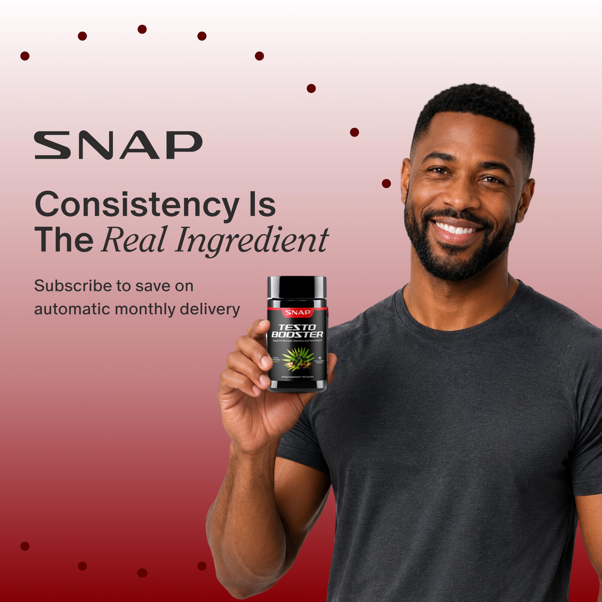 Snap Supplements frasco junto a equipo de gimnasio para apoyo en entrenamiento