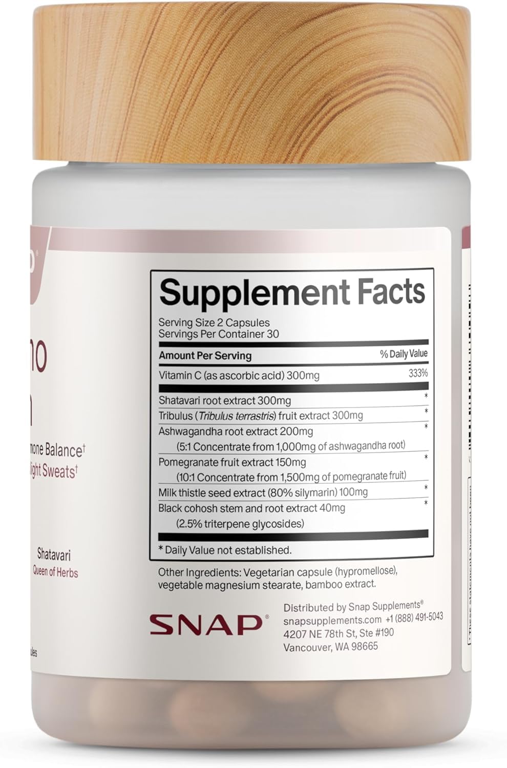 Snap Supplements sello GMP en etiqueta que indica fabricación segura y probada
