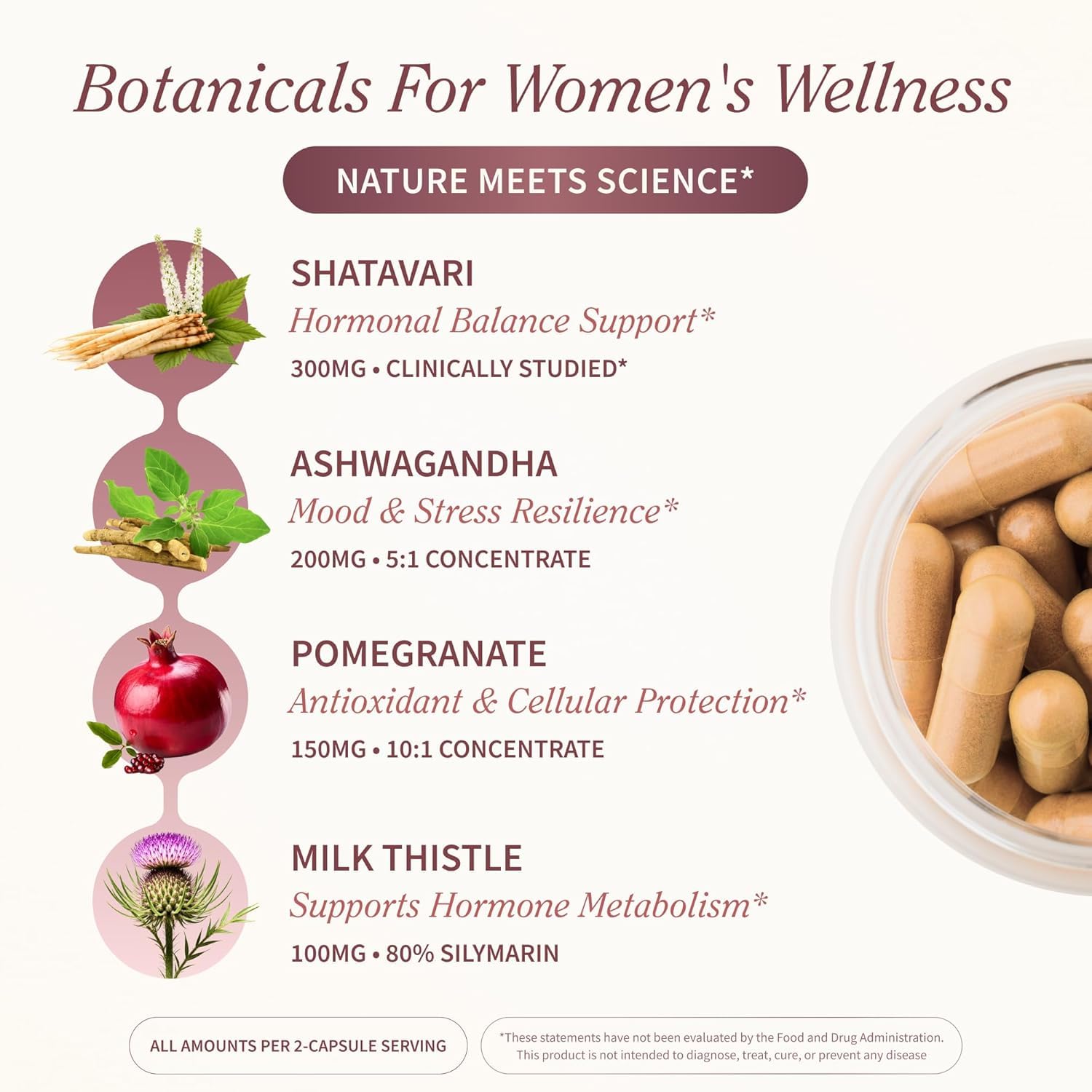 Snap Supplements ingredientes botánicos ordenados mostrando origen natural y mezcla