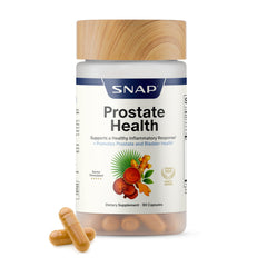 Snap Supplements frasco frontal mostrando etiqueta clara para confianza