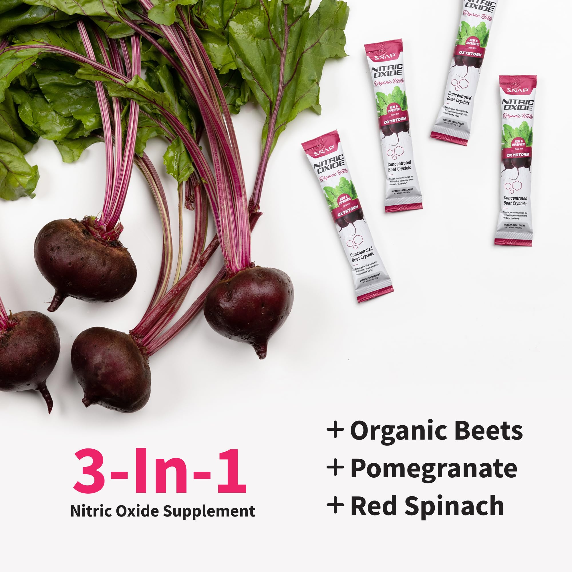 Snap Supplements polvillo de remolacha visto de cerca con textura fina y solubilidad