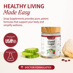 Snap Supplements cápsula junto a desayuno saludable, sugiere rutina diaria