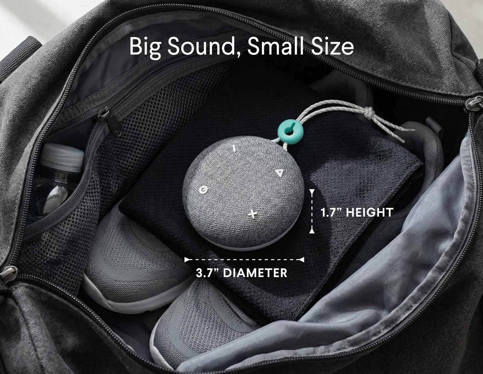 SNOOZ Go 2 mostrando controles y puerto USB‑C para recarga rápida