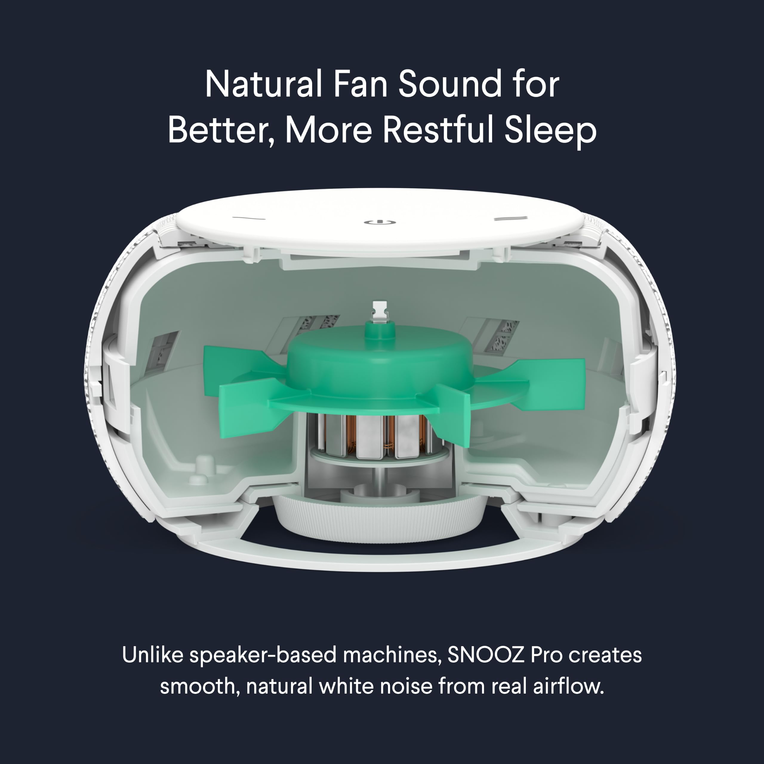 SNOOZ Pro colocado en mesita junto a lámpara para bloquear ruidos nocturnos