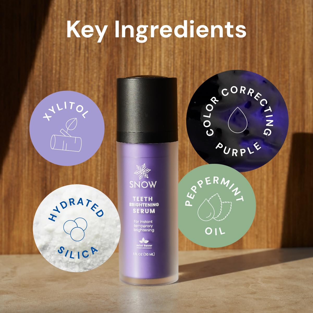 SNOW producto junto a espejo de baño, ideal para retoques diarios