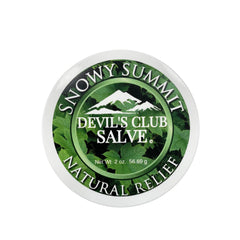 Snowy Summit frasco frontal mostrando el diseño y beneficios visibles