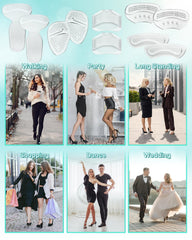 snqqmtt zapatillas de fiesta con plantillas transparentes look discreto