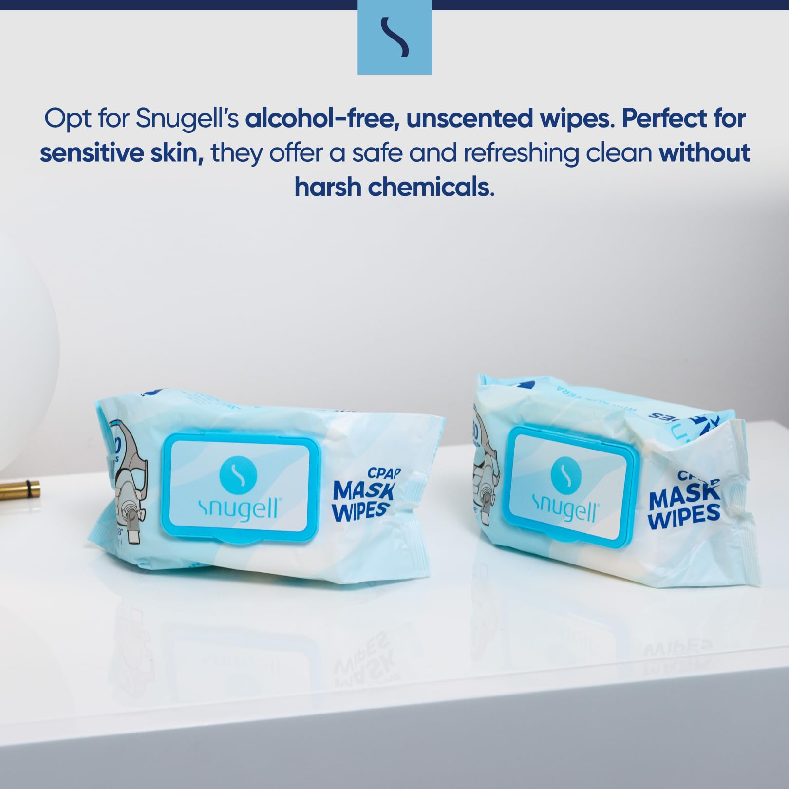Detalle de la etiqueta Snugell resaltando aloe vera y fórmula suave