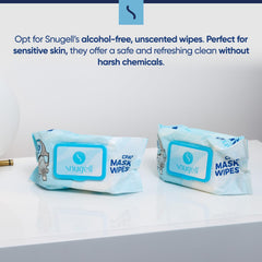 Detalle de la etiqueta Snugell resaltando aloe vera y fórmula suave