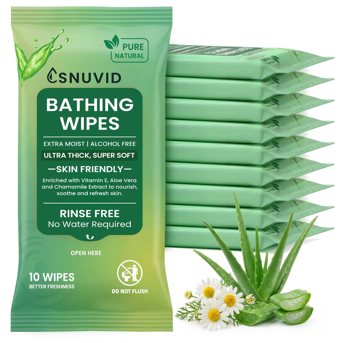 Snuvid empaque frontal mostrando 10 paquetes y beneficio de cantidad