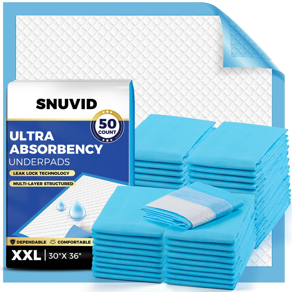 Snuvid frontal del paquete XXL mostrando cantidad y tamaño, protección confiable