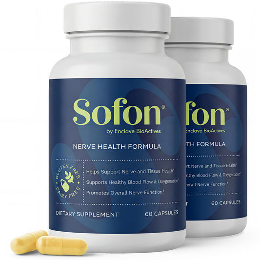 Sofon envase frontal mostrando el producto y beneficio de apoyo nervioso