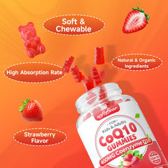 softbear gominolas en plato junto a fresas para apetito agradable