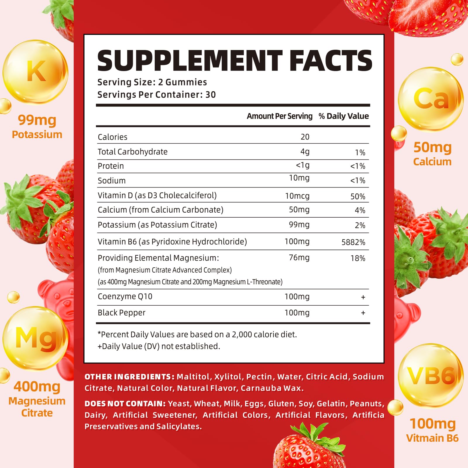 Softbear Gomitas Potasio en la mano, fáciles de masticar para uso diario