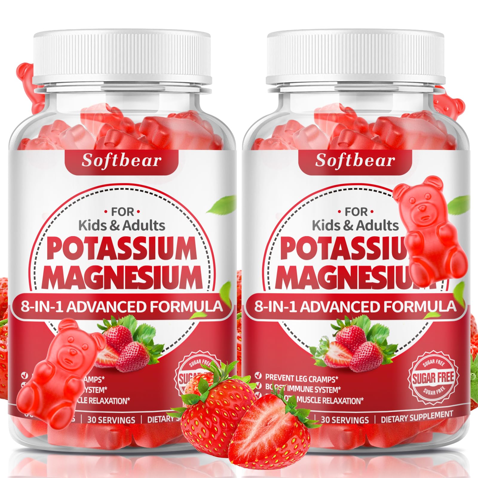 Softbear Gomitas Potasio uso nocturno para descanso y relajación